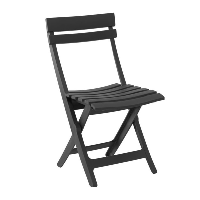 Chaise pliante Miami - GRILL ME - Anthracite - Résistante aux intemp