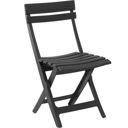 Chaise pliante Miami - GRILL ME - Anthracite - Résistante aux intemp