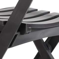 Chaise pliante Miami - GRILL ME - Anthracite - Résistante aux intemp