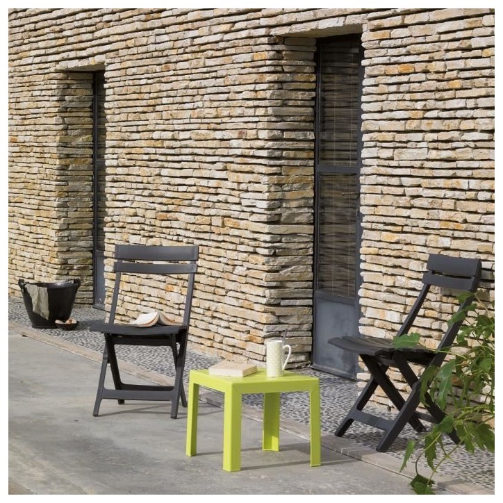 Chaise pliante Miami - GRILL ME - Anthracite - Résistante aux intempéries et facile a ranger