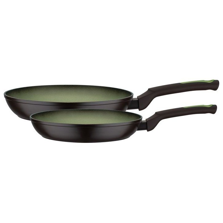 Set de 2 poeles - Induction - GSW - AVOCADO - Ø 24 et 28 cm - Aluminium forgé 3 mm - Vert