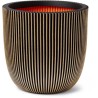 CAPI EUROPE Jardiniere GROVVE - 43x41 cm - Noir et doré - Plastique t