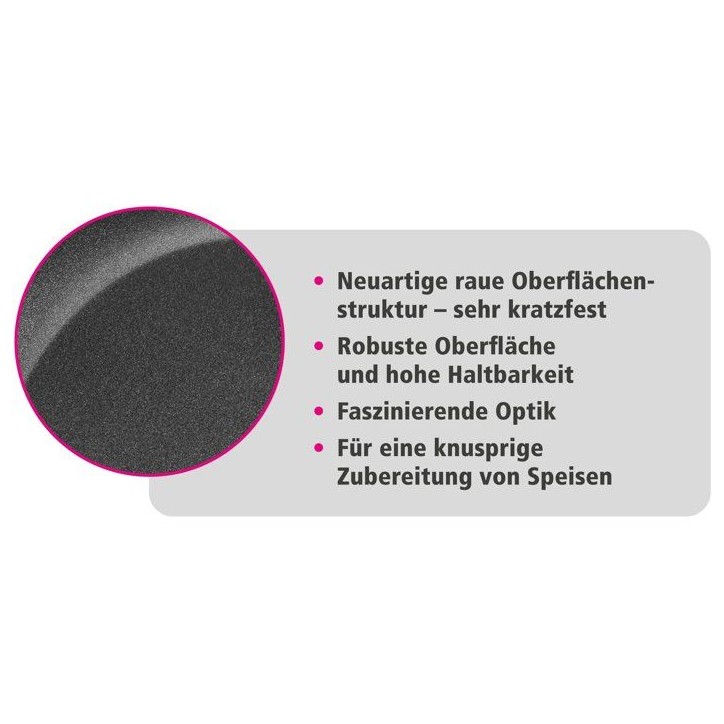 Poele-Sauteuse - Tous feux dont induction - GSW - TITANIUM GRANIT Advanced - Ø 24 cm - Fonte d'aluminium massive - Sans PFAS -