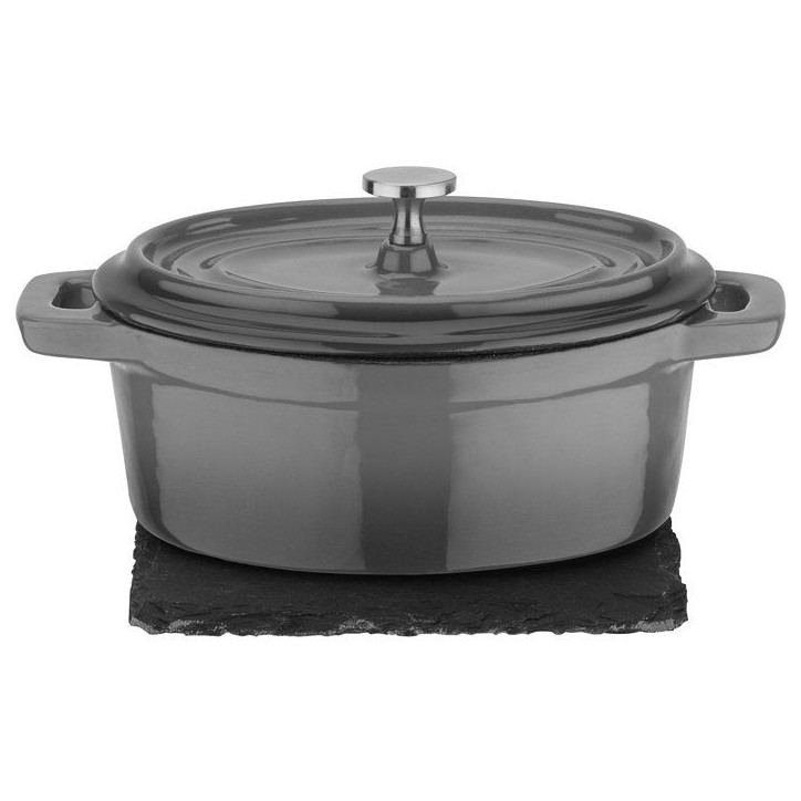 Mini Cocotte - GSW - 718301 - Fonte d'acier massive - Induction - Gris anthracite