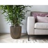CAPI EUROPE Jardiniere GROVVE - 43x41 cm - Noir et doré - Plastique t
