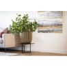 CAPI EUROPE Jardiniere GROVVE - 43x41 cm - Noir et doré - Plastique t