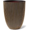 CAPI EUROPE Vase élégant GROOVE - 34x46 cm - Noir et doré - Résist