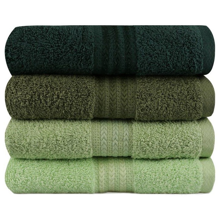 Ensemble de 4 serviettes a main - 50 x 90 cm - Vert Ensemble de 4 serviettes a main - 50 x 90 cm - Vert
