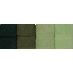 Ensemble de 4 serviettes a main - 50 x 90 cm - Vert