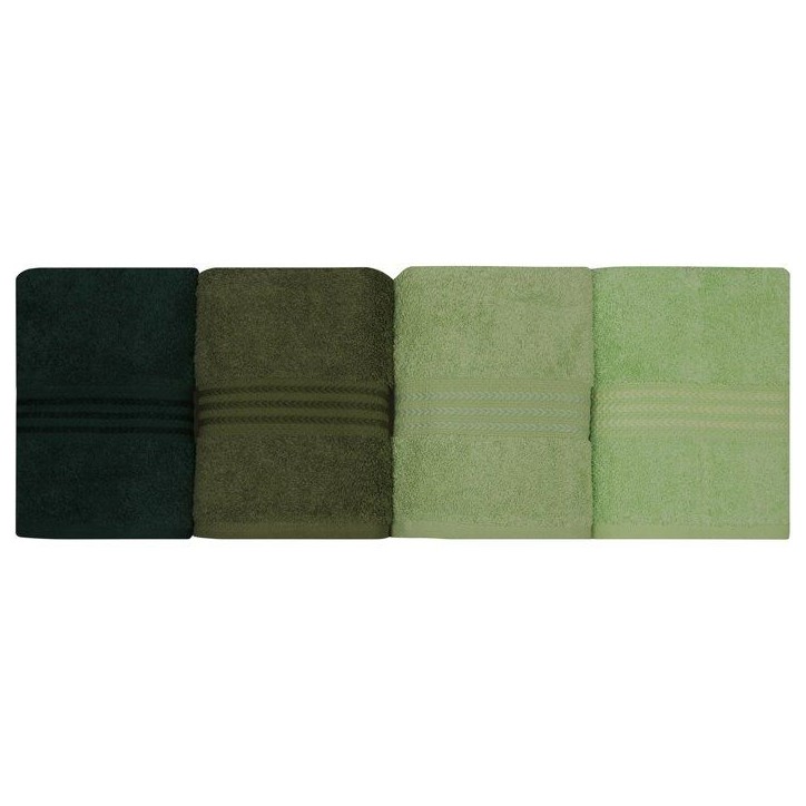 Ensemble de 4 serviettes a main - 50 x 90 cm - Vert Ensemble de 4 serviettes a main - 50 x 90 cm - Vert