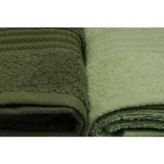 Ensemble de 4 serviettes a main - 50 x 90 cm - Vert