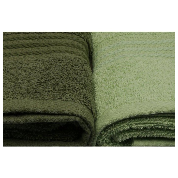 Ensemble de 4 serviettes a main - 50 x 90 cm - Vert Ensemble de 4 serviettes a main - 50 x 90 cm - Vert
