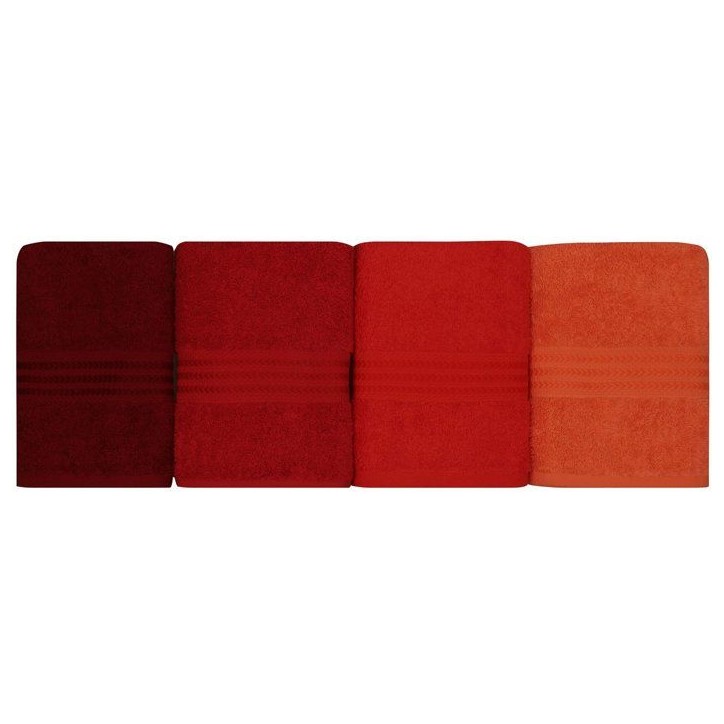 Ensemble de 4 serviettes a main - 50 x 90 cm - Orange Ensemble de 4 serviettes a main - 50 x 90 cm - Orange