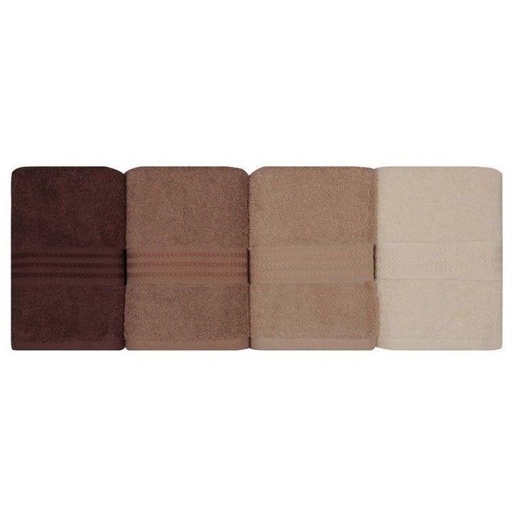 Ensemble de 4 serviettes a main - 50 x 90 cm - Creme Ensemble de 4 serviettes a main - 50 x 90 cm - Creme