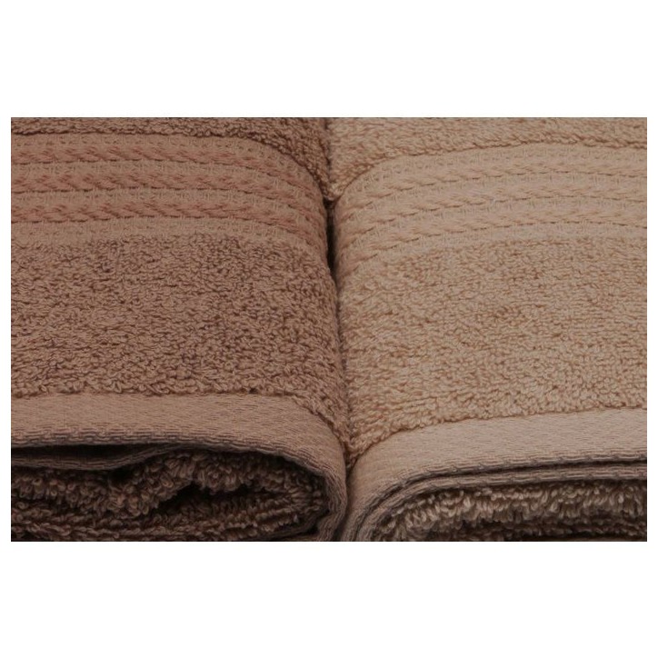 Ensemble de 4 serviettes a main - 50 x 90 cm - Creme Ensemble de 4 serviettes a main - 50 x 90 cm - Creme