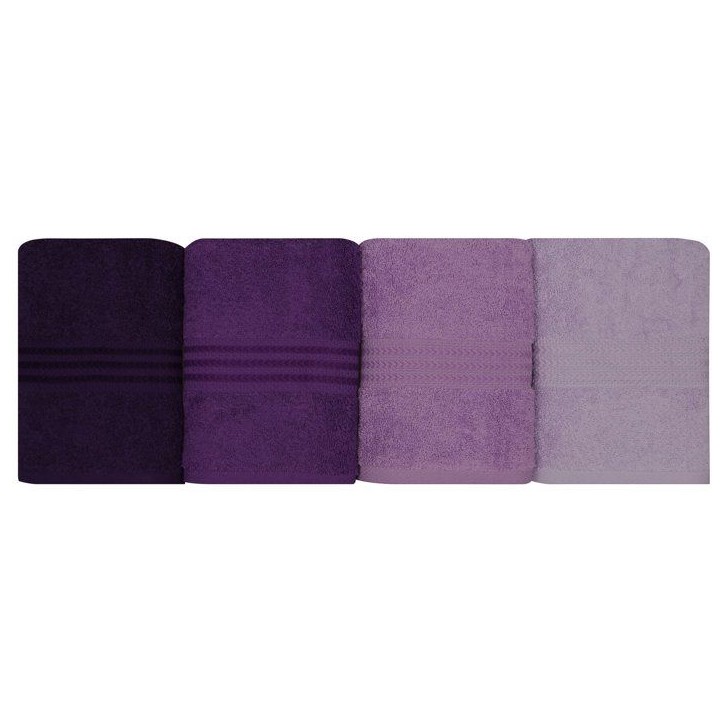 Ensemble de 4 serviettes a main - 50 x 90 cm - Violet Ensemble de 4 serviettes a main - 50 x 90 cm - Violet