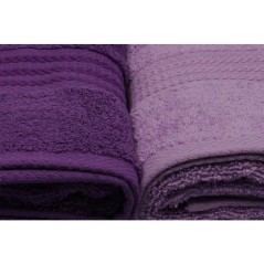 Ensemble de 4 serviettes a main - 50 x 90 cm - Violet