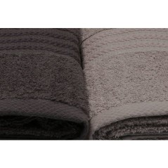 Ensemble de 4 serviettes a main - 50 x 90 cm - Blanc, Gris, Anthracite