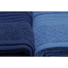 Ensemble de 4 serviettes a main - 50 x 90 cm - Bleu
