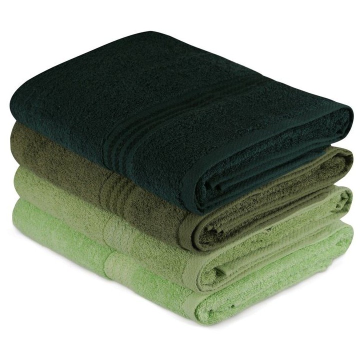 Ensemble de 4 serviettes de bain - 70 x 140 cm - Vert Ensemble de 4 serviettes de bain - 70 x 140 cm - Vert