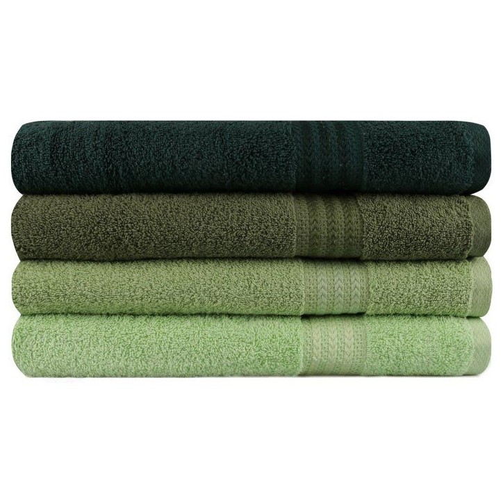 Ensemble de 4 serviettes de bain - 70 x 140 cm - Vert Ensemble de 4 serviettes de bain - 70 x 140 cm - Vert