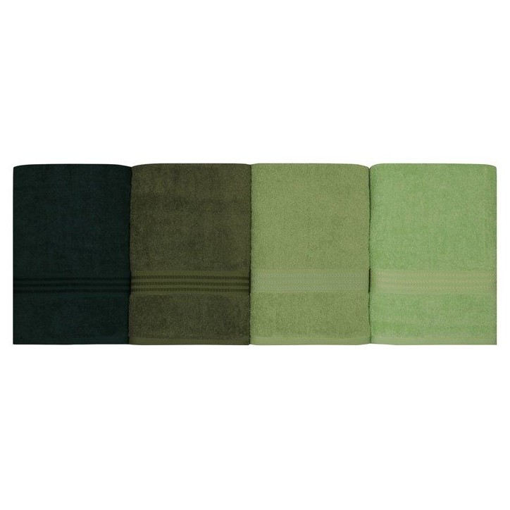 Ensemble de 4 serviettes de bain - 70 x 140 cm - Vert Ensemble de 4 serviettes de bain - 70 x 140 cm - Vert