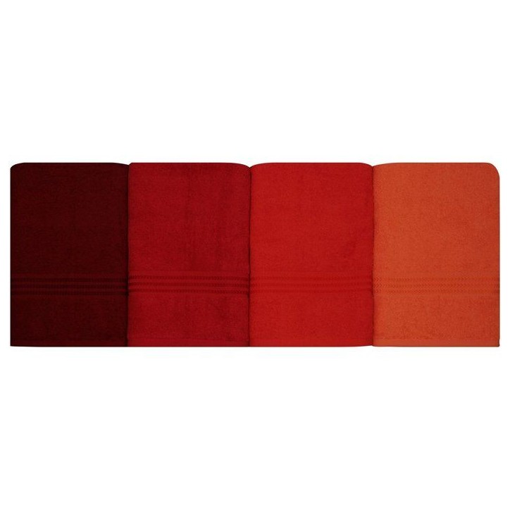 Ensemble de 4 serviettes de bain - 70 x 140 cm - Orange Ensemble de 4 serviettes de bain - 70 x 140 cm - Orange