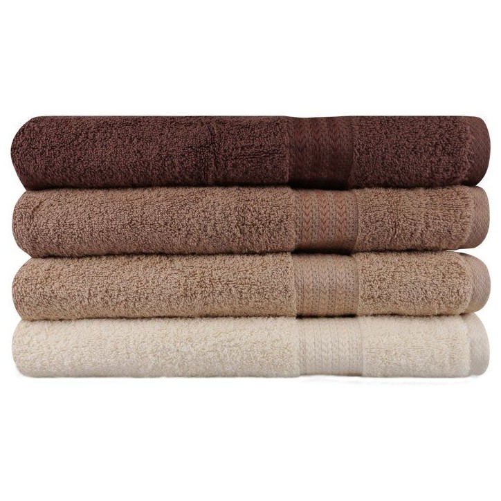 Ensemble de 4 serviettes de bain - 70 x 140 cm - Creme Ensemble de 4 serviettes de bain - 70 x 140 cm - Creme