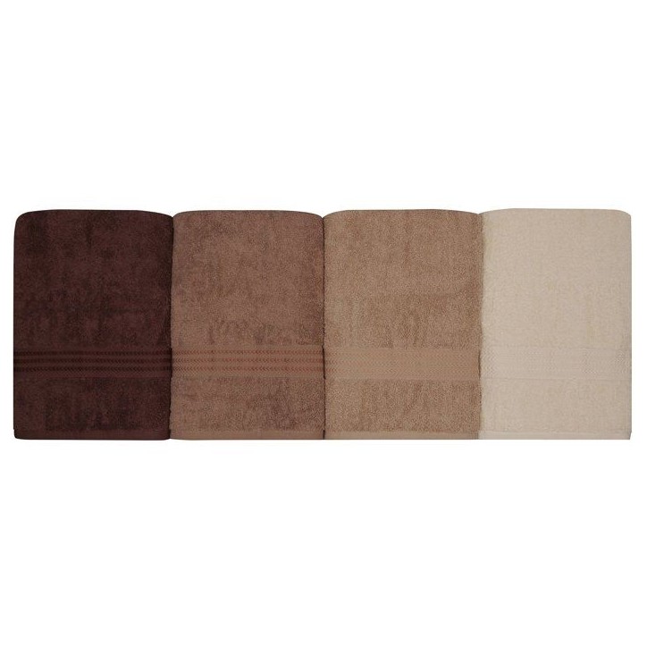 Ensemble de 4 serviettes de bain - 70 x 140 cm - Creme Ensemble de 4 serviettes de bain - 70 x 140 cm - Creme