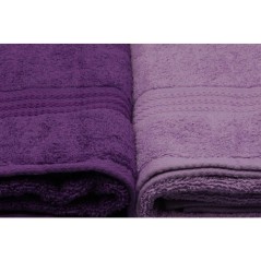 Ensemble de 4 serviettes de bain - 70 x 140 cm - Violet