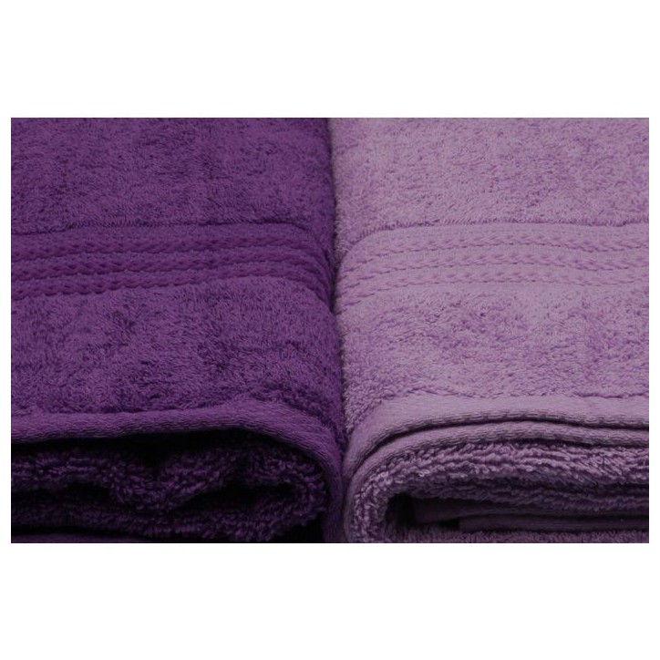 Ensemble de 4 serviettes de bain - 70 x 140 cm - Violet Ensemble de 4 serviettes de bain - 70 x 140 cm - Violet