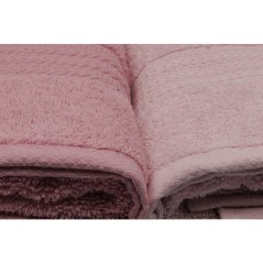 Ensemble de 4 serviettes a main - 50 x 90 cm - Poudre