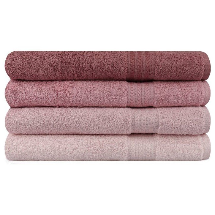 Ensemble de 4 serviettes de bain - 70 x 140 cm - Poudre Ensemble de 4 serviettes de bain - 70 x 140 cm - Poudre