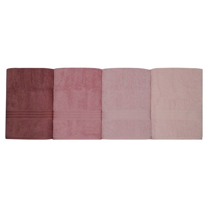 Ensemble de 4 serviettes de bain - 70 x 140 cm - Poudre Ensemble de 4 serviettes de bain - 70 x 140 cm - Poudre