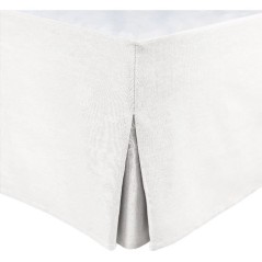 Cache sommier - HOME LINGE PASSION - 160 x 200 cm + 30 cm - Blanc