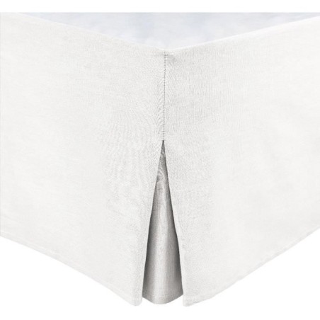 Cache sommier - HOME LINGE PASSION - 160 x 200 cm + 30 cm - Blanc