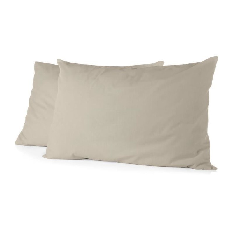 Lot de 2 taies d'oreiller - HOME LINGE PASSION - Microfibre 82 g - 50