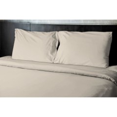 Lot de 2 taies d'oreiller - HOME LINGE PASSION - Microfibre 82 g - 50 x 70 cm - Beige ivoire