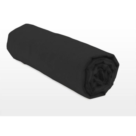Drap housse - HOME LINGE PASSION - HP72108 - Microfibre 82 g - 90 x 190 cm - Bonnet 30 cm - Noir