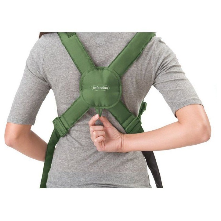Porte bébé - INFANTINO - Swift classic - Avec poche et bavoir - Vert Porte bébé - INFANTINO - Swift classic - Avec poche et bavoir - Vert