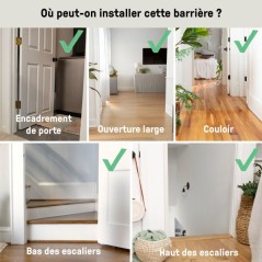 INGENUITY Barriere de sécurité sans perçage- Easy Install- de 73 a