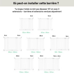 INGENUITY Barriere de sécurité sans perçage- Easy Install- de 73 a