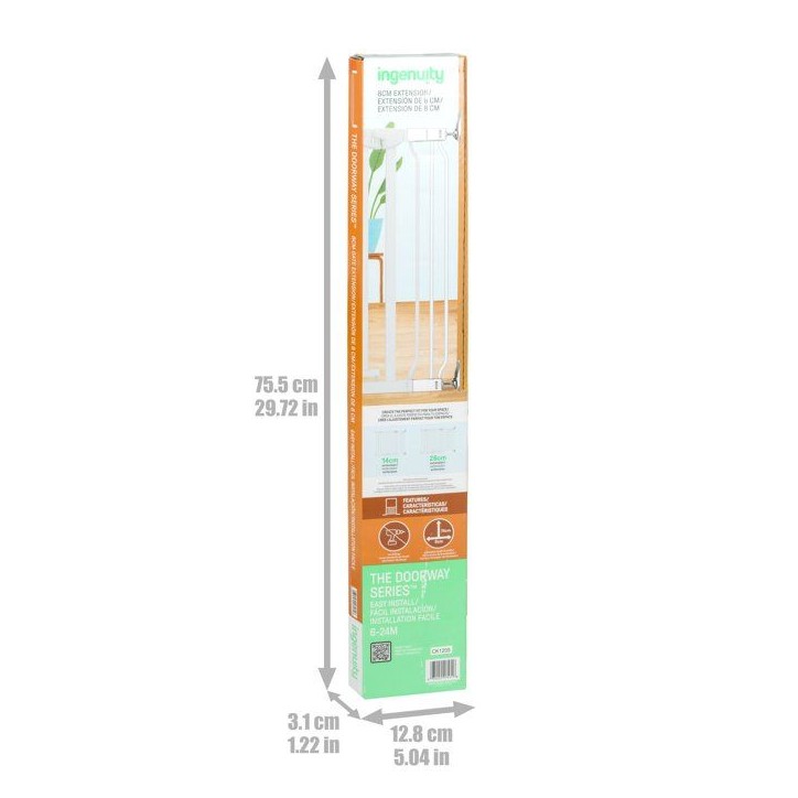INGENUITY Extension Barrieres de Sécurité 8cm - adaptée pour la barriere Easy Install INGENUITY Extension Barrieres de Sécurité 8cm - adaptée pour la barriere Easy Install
