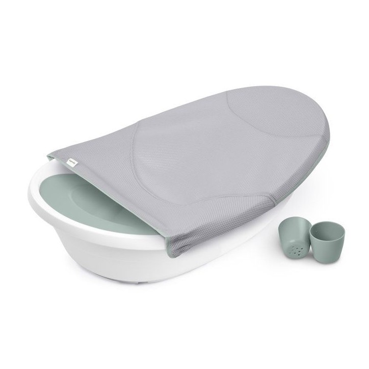 INGENUITY Baignoire bébé évolutive, extra-large avec transat bébé hamac en tissu doux et support bébé assis de 0 a 24 moi INGENUITY Baignoire bébé évolutive, extra-large avec transat bébé hamac en tissu doux et support bébé assis de 0 a 24 moi