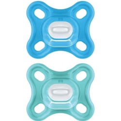 Sucette Physiologique MAM - Lot de 2 - Silicone Souple et Doux - Bleu/
