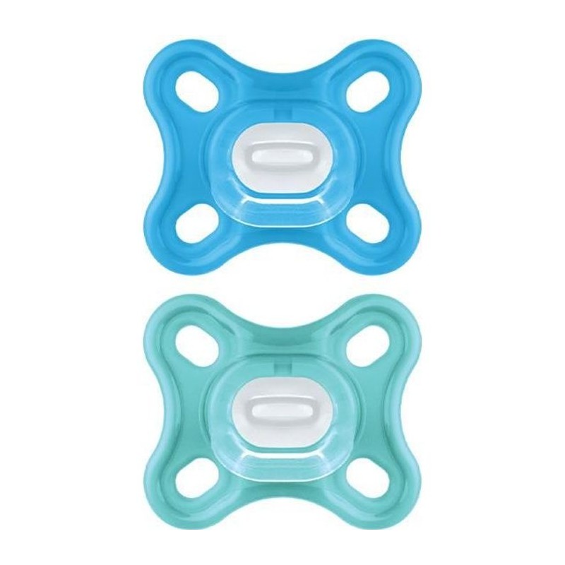 Sucette Physiologique MAM - Lot de 2 - Silicone Souple et Doux - Bleu/ Sucette Physiologique MAM - Lot de 2 - Silicone Souple et Doux - Bleu/