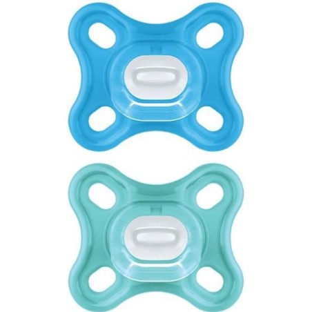 Sucette Physiologique MAM - Lot de 2 - Silicone Souple et Doux - Bleu/