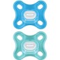 Sucette Physiologique MAM - Lot de 2 - Silicone Souple et Doux - Bleu/Vert