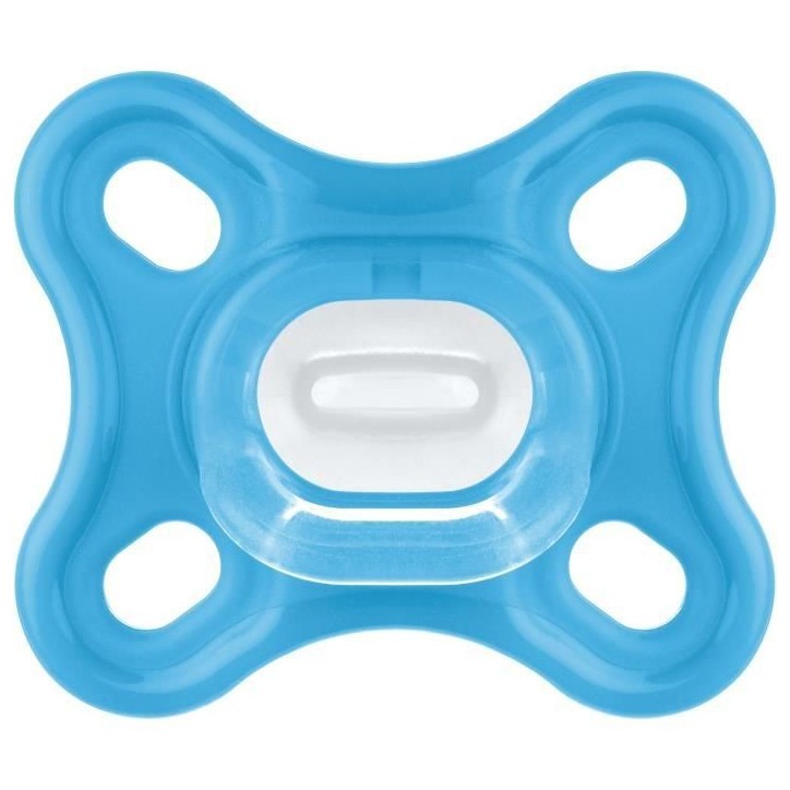 Sucette Physiologique MAM - Lot de 2 - Silicone Souple et Doux - Bleu/Vert