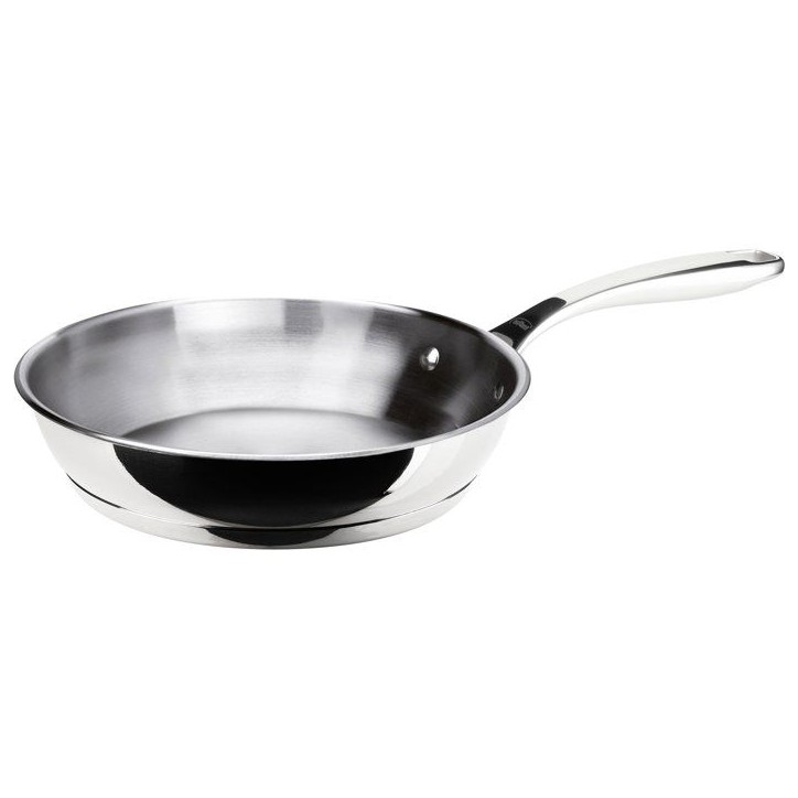 Poele - INOXIBAR - Ø 24 cm - Manche ergonomique - Tous feux dont induction - Inox